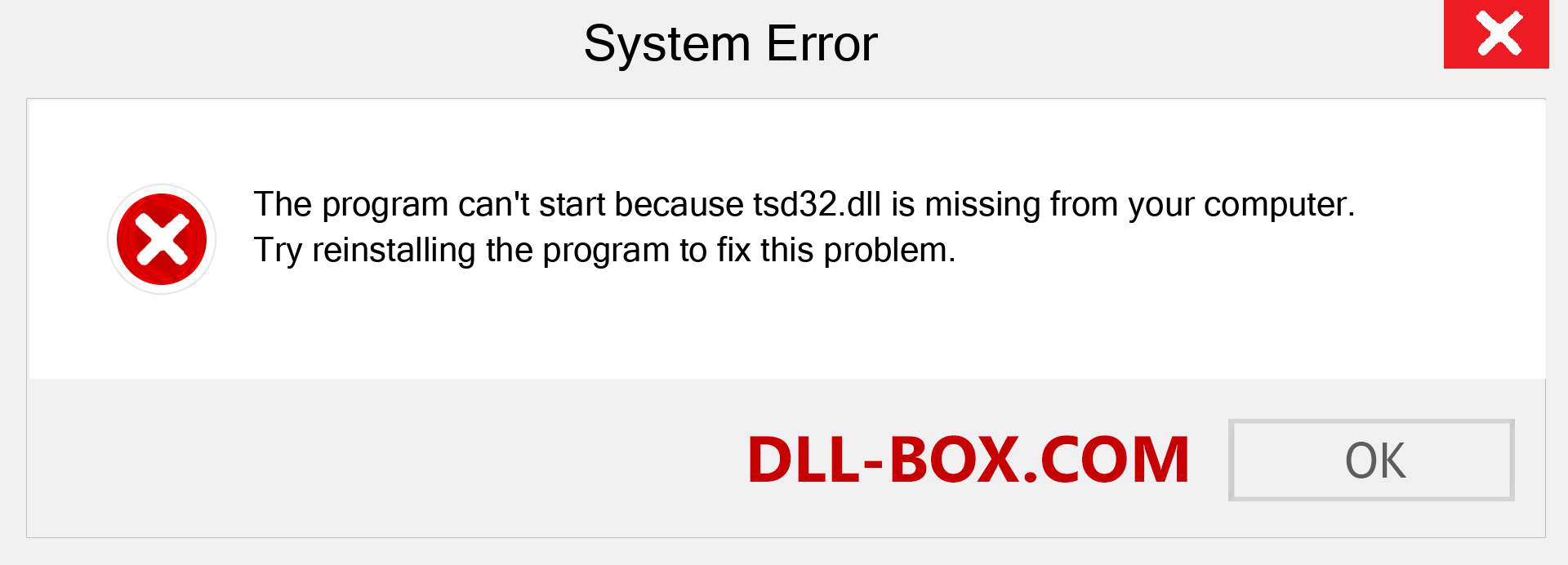  tsd32.dll file is missing?. Download for Windows 7, 8, 10 - Fix  tsd32 dll Missing Error on Windows, photos, images